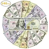 Sopu Prop Money Play Money Movie Game Realistic Play Paper Money Full Print 2 Sided-Set Bills for Kids, Students, TV/ Movie/ Video/ Party/ Games/ Pranks