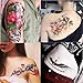 Dalin 4 Sheets Fashion Temporary Tattoos, Lotus, Koi Fish, Wings, Sexy Lady Fake Tattoos for Women Men