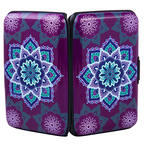 Elfish Mini RFID Aluminum Wallet Credit Cards Holder Metal ID Case for Men Women (Color 1) - Thumbnail 3