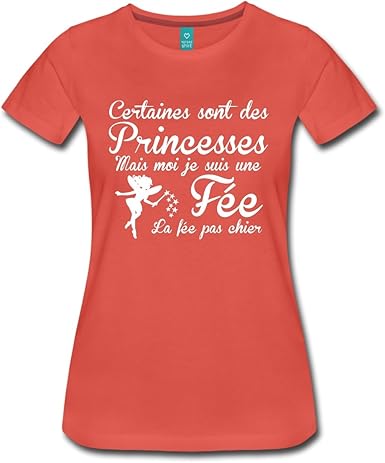 Citation Je Suis Une Fee Pas Chier T Shirt Premium Femme De Spreadshirt Xxl Rouge Pastel Amazon Fr Vetements Et Accessoires