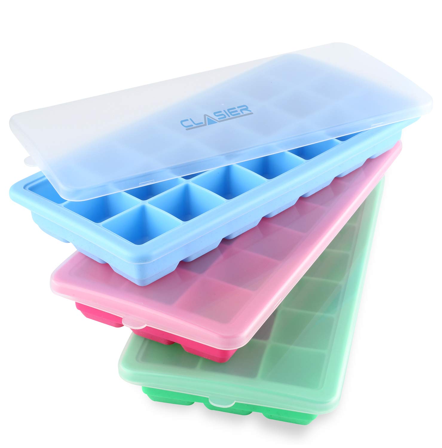 Buy Ice Cube Trays with Lids Silicone BpaIce Molds Containers Set of 3 A Easy Release Rubber Ice
