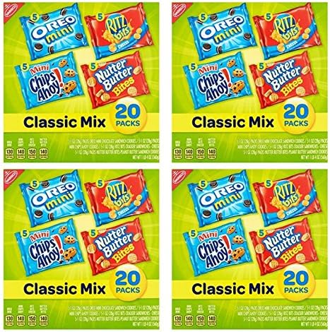 Nabisco Classic Cookie and Cracker Mix, 20-Count Box (Pack of 4)