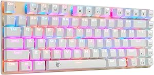 E-YOOSO Mechanical Gaming Keyboard 81 Keys 60% True RGB Backlit Mechanical Keyboard for PC Laptop Games (Red Switch)