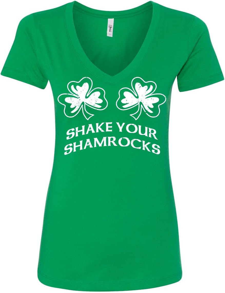 Shake Your Shamrocks St. Patrick's Day Women's Funny V-Neck T-Shirt v Neck