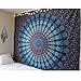Jaipur Handloom Top Selling Psychedelic Peacock Mandala Tapestry A Perfect Hippie, Bohemian, Indian, Boho, Dorm, Hippy, Psychedelic, Wall Hanging (Queen (84 X 85 inches approx), Blue)