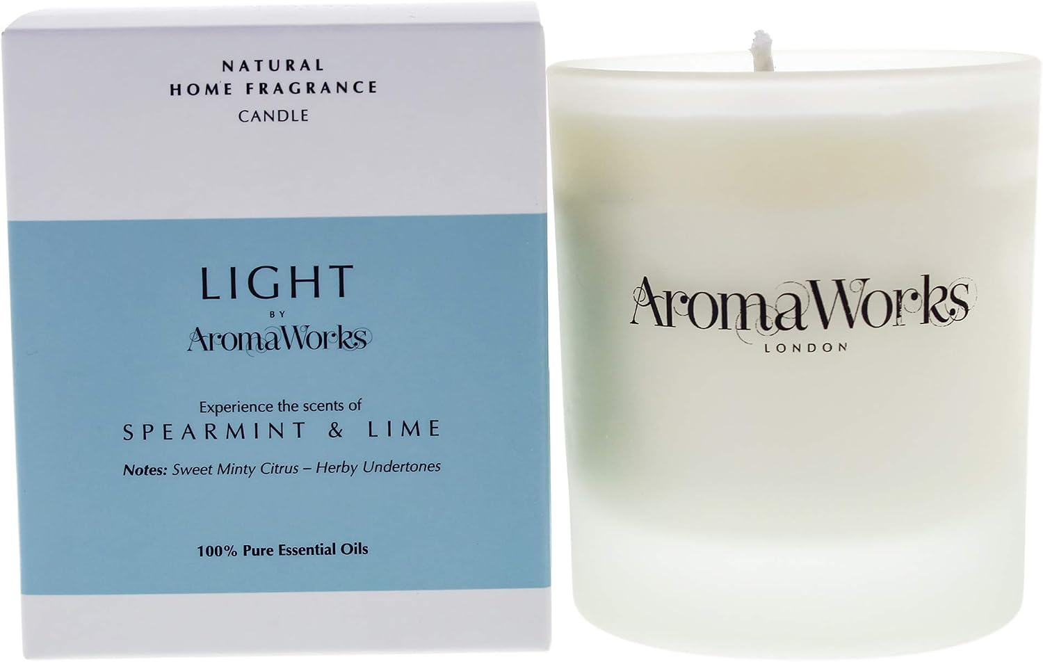 Aromaworks - Light Candle - Spearmint and Lime - Natural Home Fragrance - Sweet Minty Citrus - Herby Undertones - 100% Pure Essential Oils - Lavender - Bergamot - De-stress - Relax - 7.76 oz - Image 5