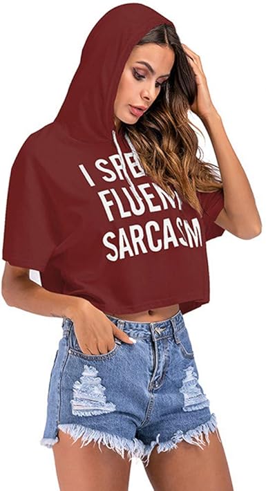 loose crop top hoodie