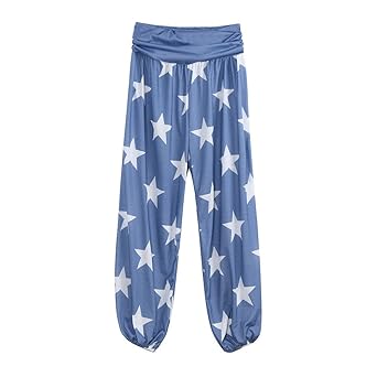 YWLINK Damen Kleidung,Frauen Lange Lose Hose Baggy Harem Sporthose Star Drucken Strandhosen Yoga Hosen