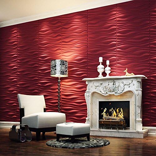threeDwall 32.4 in. x 21.6 in. x 1 in. Off-White Plant Fiber Glue-On Wainscot Wall Panel (6-Pack)