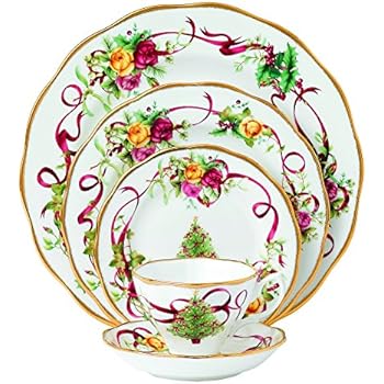 Royal Albert Old Country Roses Christmas Tree Place Setting, 5-Piece