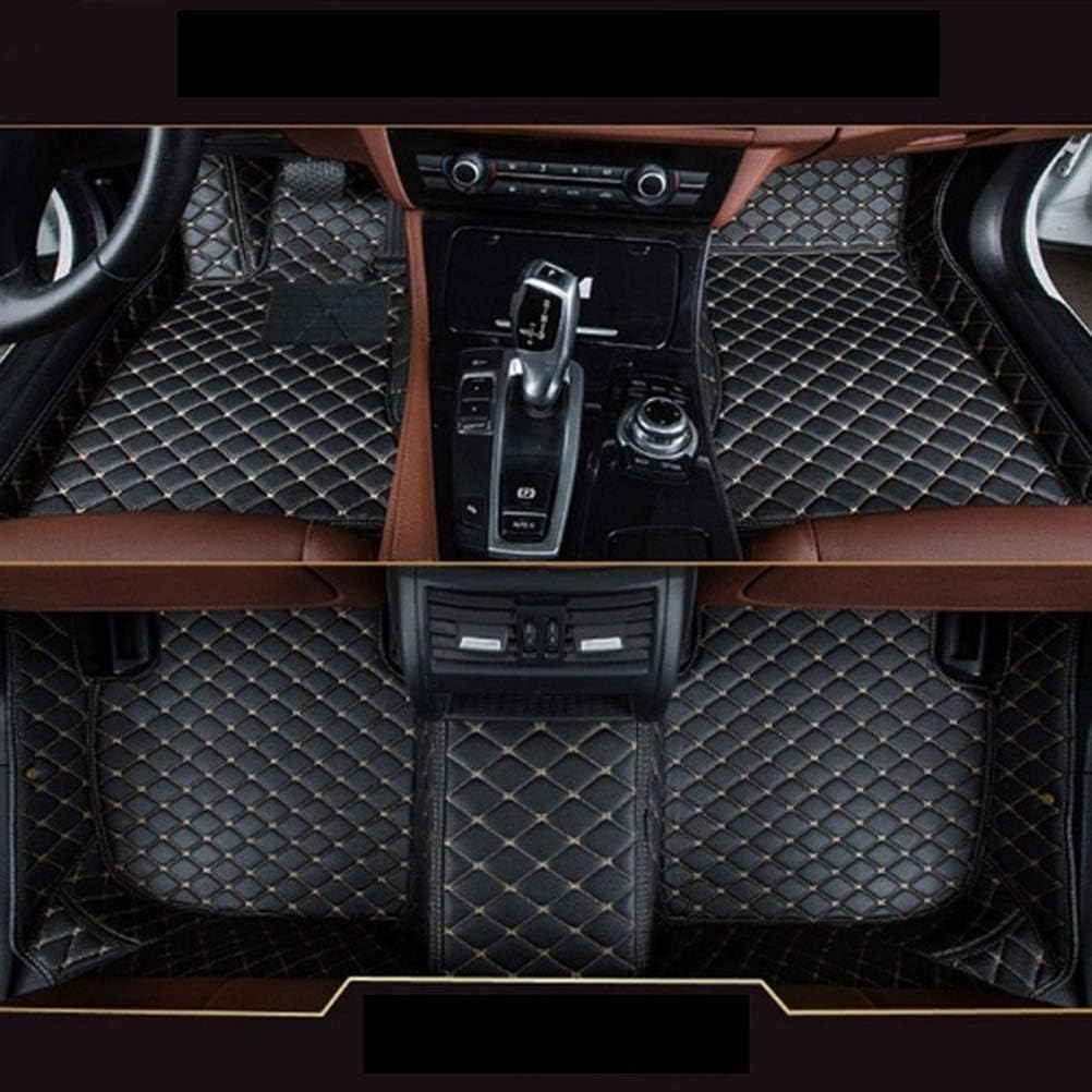 Car Floor Mats for Mercedes Benz E Class W212 E250 E300 E320 E350 E400 E550 Convertible 2010-2012 Luxury Leather Waterproof Anti-Skid Full Coverage Front Mat and Rear mat/Set (Black Beige)