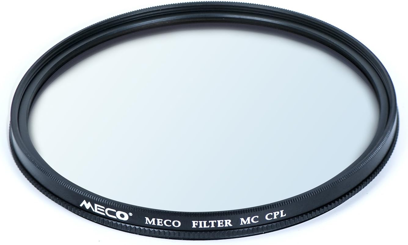 MECO Optical 62MM MC-CPL Filter - Multi-coated, 99.8% Polarizing Coefficient, Ultra Slim, Aluminum Frame, Optical Glass Circular Polarizer Filter