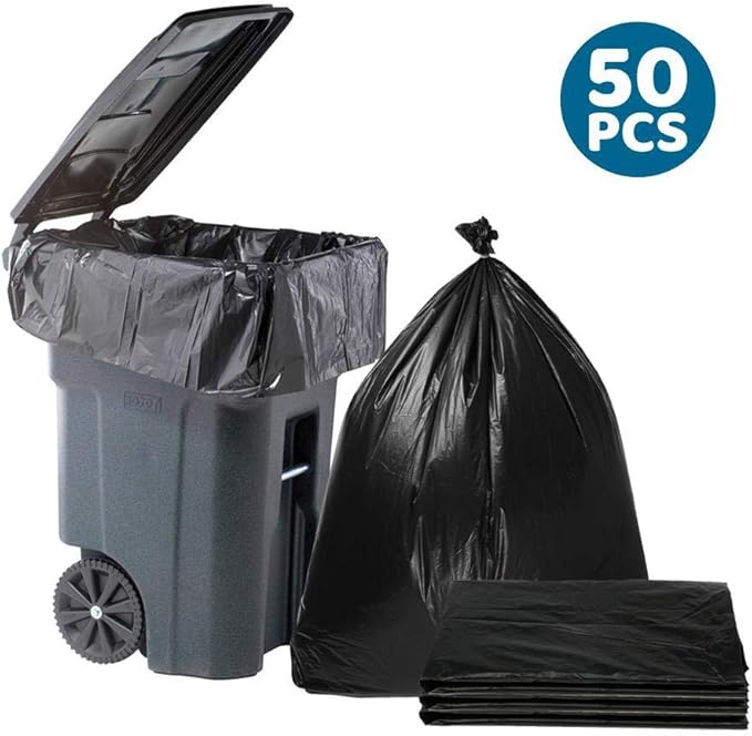 65 Gallon Trash Bags for Toter, 1.5 Mil Heavy Duty Tear and
