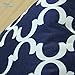 CaliTime Pack of 2 Soft Canvas Throw Pillow Covers Cases for Couch Sofa Home Decor Modern Quatrefoil Accent Geometric 18 X 18 Inches Navy Blue