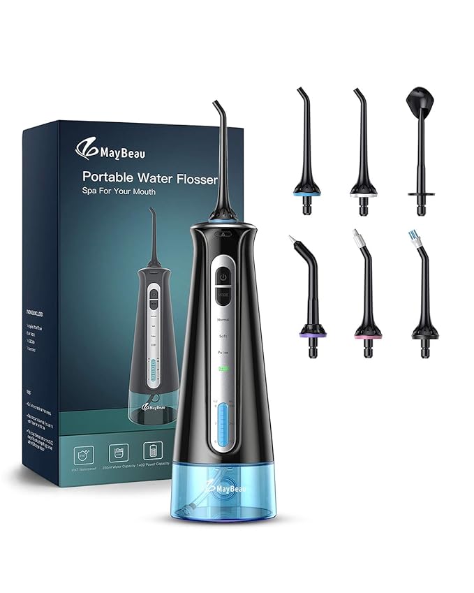 Cordless Water Dental Flosser, BESTOPE Dental Oral Irrigator Portable Dental Flosser