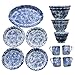THE QUEEN'S TREASURES 18 Inch Doll Kitchen Accessories, Spatter Ware 12 Piece Serving Set, 3 Nesting Bowls, Platter, 4 Dishes & 4 Cups Compatible with American Girl Doll Kitchen Furniture