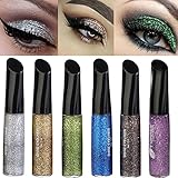 MEIQING Shimmer Glitter Eyeshadow Sequins Liquid Bling Eyeliner Highlighter Power Make Up Set