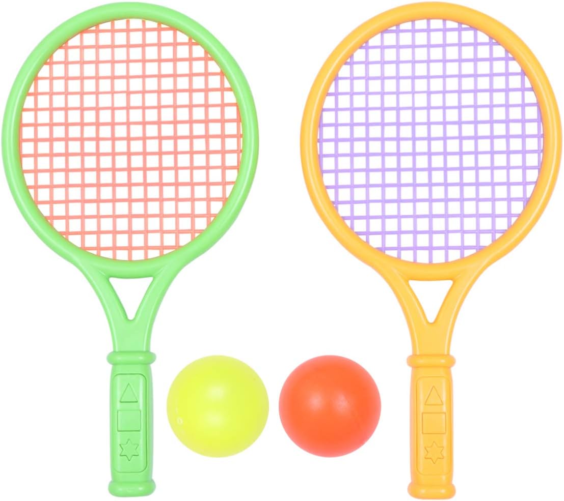 VOSAREA 2 Sets Children Tennis Racket Set Kid Tennis Racquet Beginners