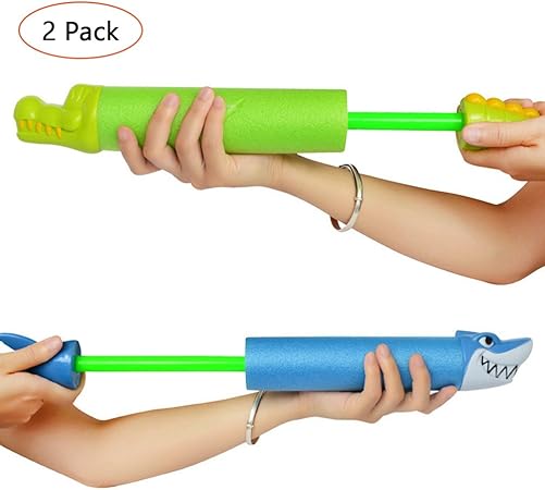Kobwa Pistolets à Eau Blaster 2 Pcs Mousse Animal Requin D