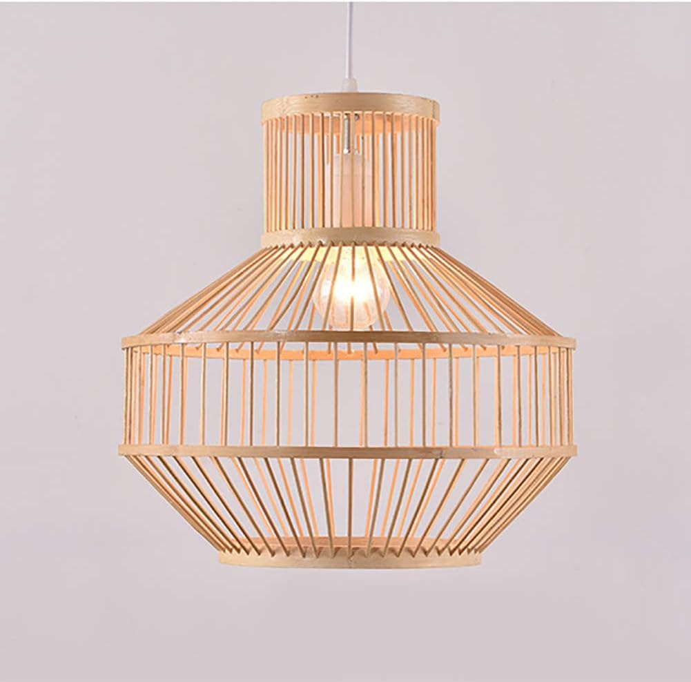 WFBP Modern Rattan Basket Ceiling Pendant Light Simple Retro Lamp Interior Lighting Decoration for The Bar Coffee Shop Book Store Hallway and Living Room,Black
