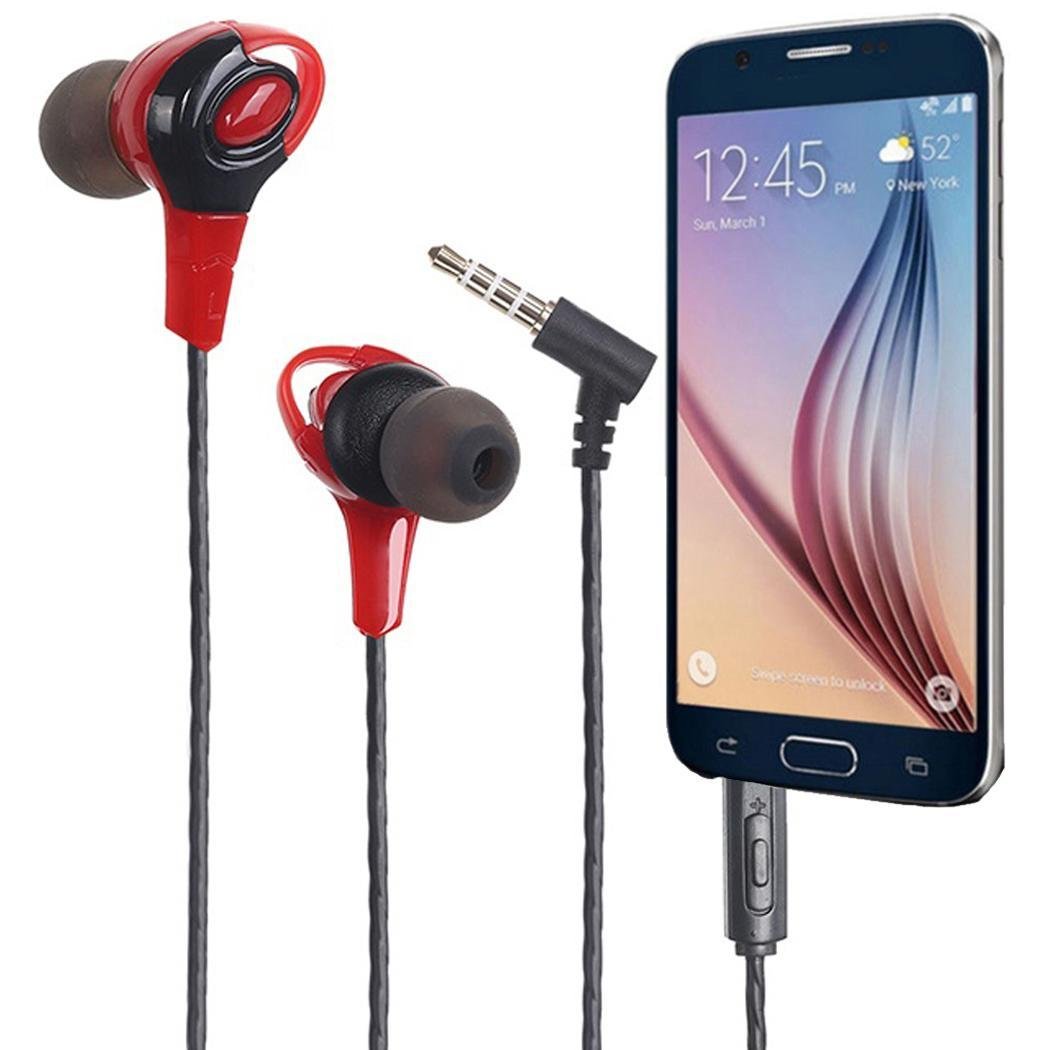 New PVC Memory Wire Earbud Stereo Sport In-Ear Earphones Over-Ear Headphones (Black)