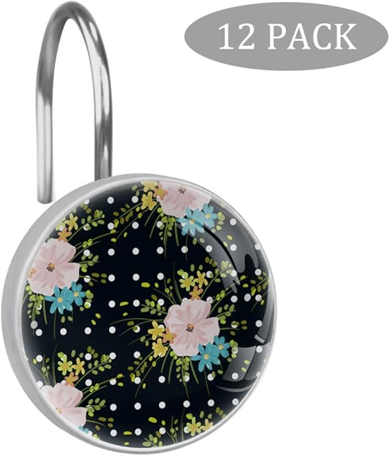 ART VVIES Entzückende Harz-Duschvorhanghaken 12er-Set für