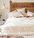 Flber White Pillowcases Tassel Sham Cotton Pillow Covers,Set of 2 (18.9in x29.1in)