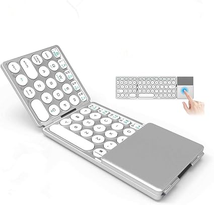 Amazon Co Jp Cestmall キーボード 折りたたみ式 タッチパッド搭載 ワイヤレス Usb充電 三つ折り Bluetooth ミニ キーボード 薄型 Android Windows Mac Ios Ipados 13 1以降対応 132 8g 超軽量 コンパクト 静音 パソコン 周辺機器