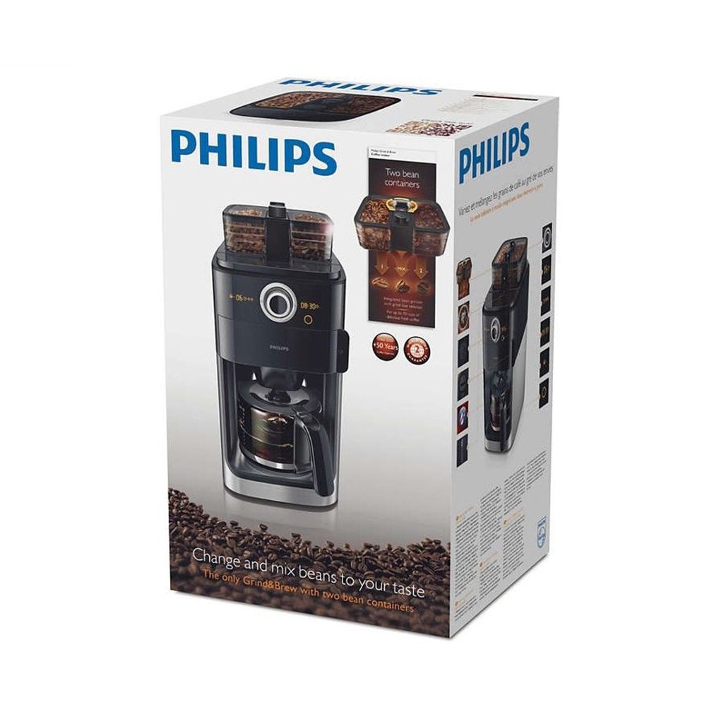 Philips Coffee Maker Espresso Machine Grinder HD7761 Black 1.2L Drip