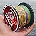 Sougayilang 500m/547Yards 4 Strands 12lb-72lb Multifilament Pe Superbraid and Braided Fishing Line (Grey Yellow Black Green Multicolor)