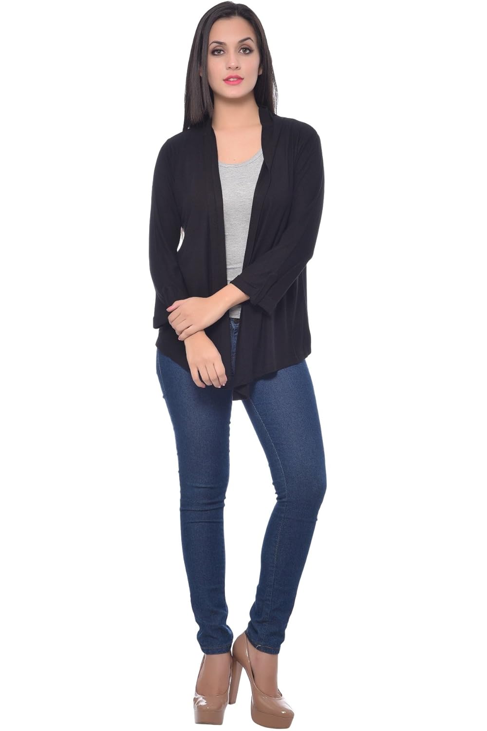 frenchtrendz women viscose crepe shrug