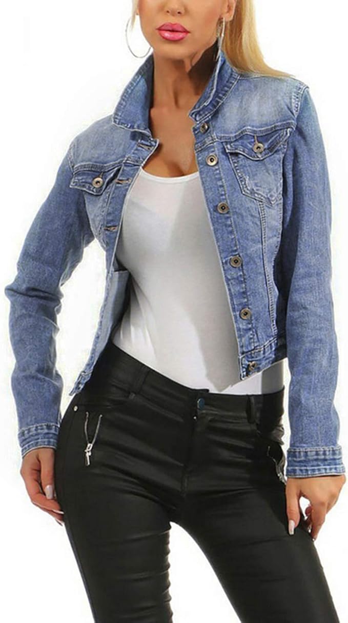 stylische jeansjacke damen