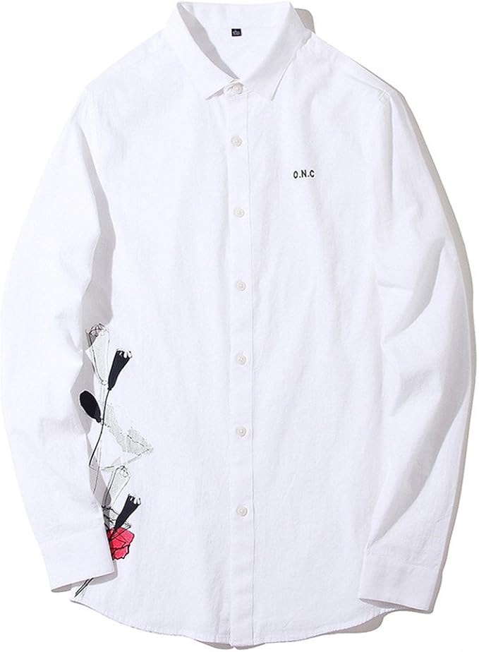 Lisa Pulster シャツ冬 白 おしゃれ チェック ピンク 大きいサイズ 冬物 花柄 星柄 長袖シャツ メンズ オックスフォード ボタンダウン ワイシャツ 無地 春 秋 スリム ビジネス カジュアル シャツ 通販 Amazon