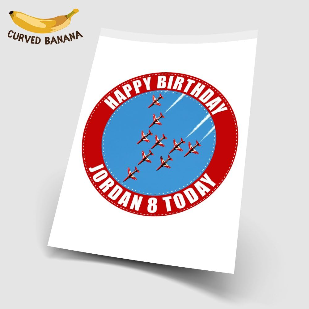 Red Arrows - Any Size (4in - 7.5in) Personalised Edible Cake Topper on Premium Icing