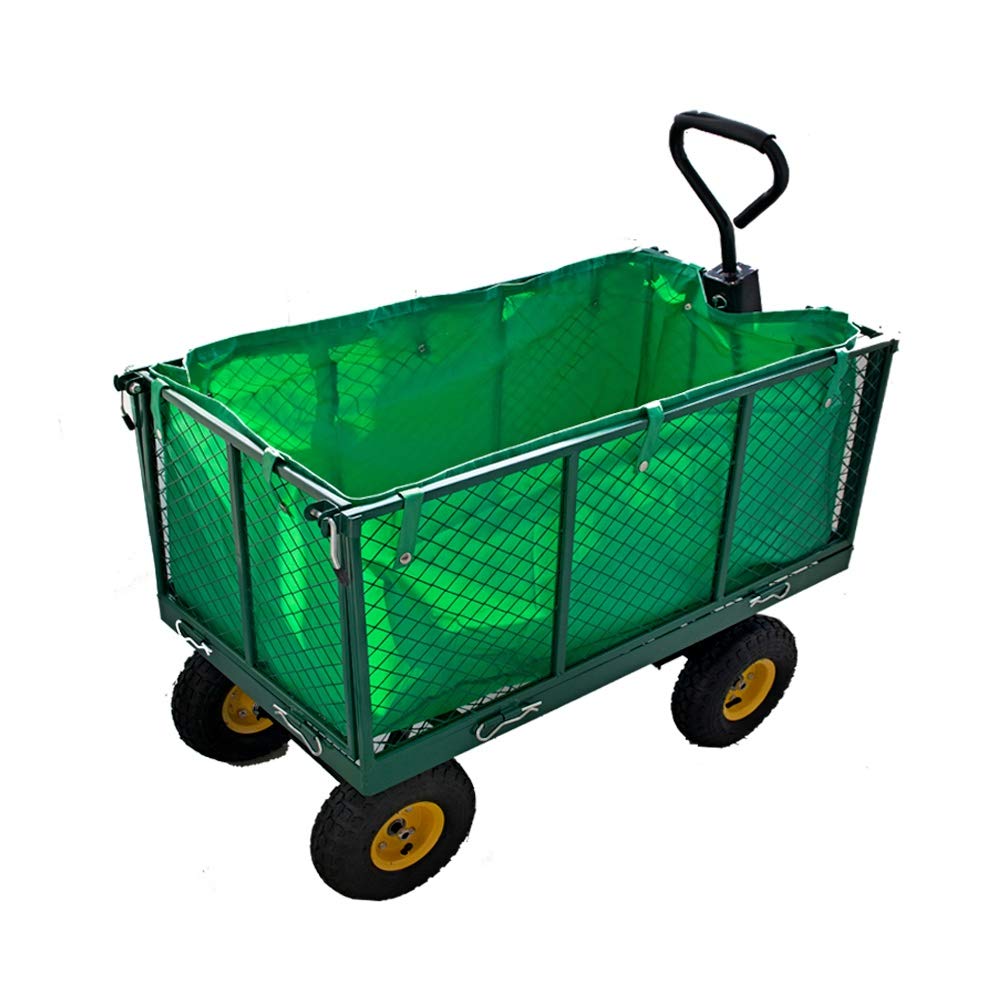 Large Garden Trolley Cart Truck Heavy Duty With Interior Cover