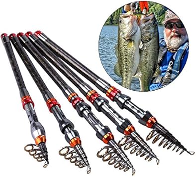 Amazon Yokono 釣り竿 海釣り 釣りセット 炭素伸縮釣竿 スピニングロッド フィッシングロッド 金色 超軽量 伸縮可能 携帯型 海釣り 堤防釣り 初心者釣り5種類サイズ 1 8m 2 1m 2 4m 2 7m 3 0m 3 0 スポーツ アウトドア