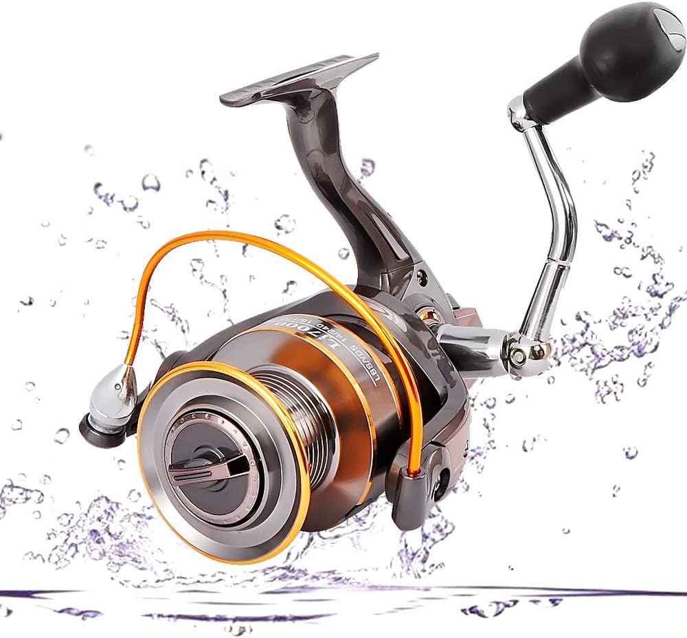 Portzon Fishing Reel/Telescopic Fishing Rod and Reel Combos Full KitPortzon Spinning Reel, 5.1: 1,7000 Fishing Reel Spinning, Freshwater Reel Fishing Gear for Lack Reservoir Pond Stream Travel