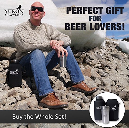 Yukon Growlers Stainless Steel Pint Glasses - Set of 4-16 oz True Pints - Food Grade 304 Stainless Tumblers for Camping, Picnics and Home Use - Durable, Stackable and Dishwasher Safe Metal Cups - Thumbnail 6