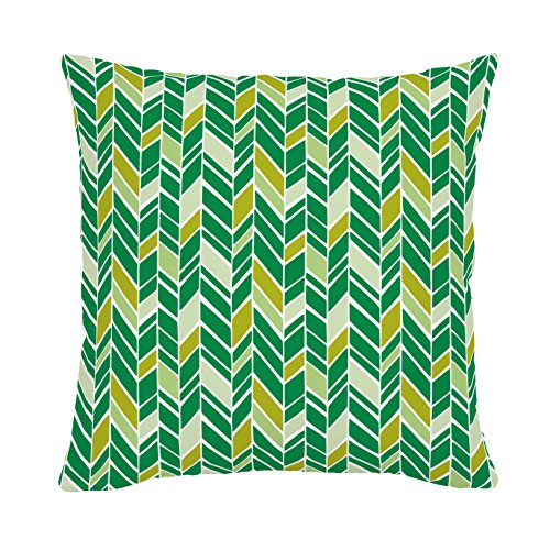 Carousel Designs Green Herringbone Throw Pillow