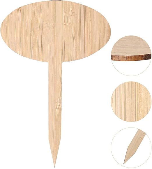 Amazon 100ピース植物マーカー竹庭t型木製植物標識タグマーカーガーデニングアクセサリー植物標識屋外種子用鉢植え野菜野菜 園芸用ラベル