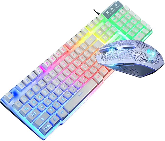 SOLUSTRE Cool Gaming Keyboard Mouse Combo Fasion Wired Backlight
