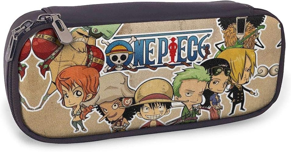 Amazon ワンピース One Piece13 革の筆箱 鉛筆ケース ダブルファスナー 大容量 ペン立て おしゃれ 文房具のひも 防水 耐久性 化粧ポーチ 子供 学生 通用文具 収納 多機能 軽量 人気 流行 男女両用 個性 ノーブランド品 シューズ バッグ