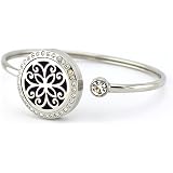 thumbnail image 2 of Stainless Steel Aromatherapy Bracelet – Essential Oil Diffuser Cuff With 8 Pads 2 of 4