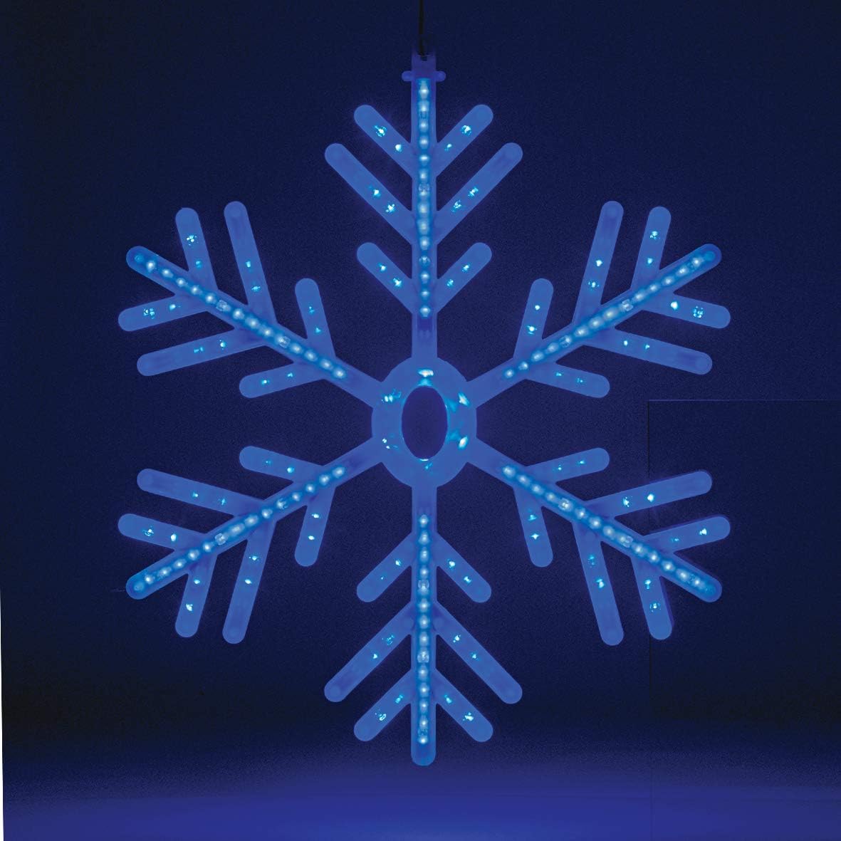 The Christmas Workshop 71400 Snowflake Christmas Window Light | Indoor or Outdoor Christmas Decorations | 168 Blue and White LED Lights | Mains - Image 4
