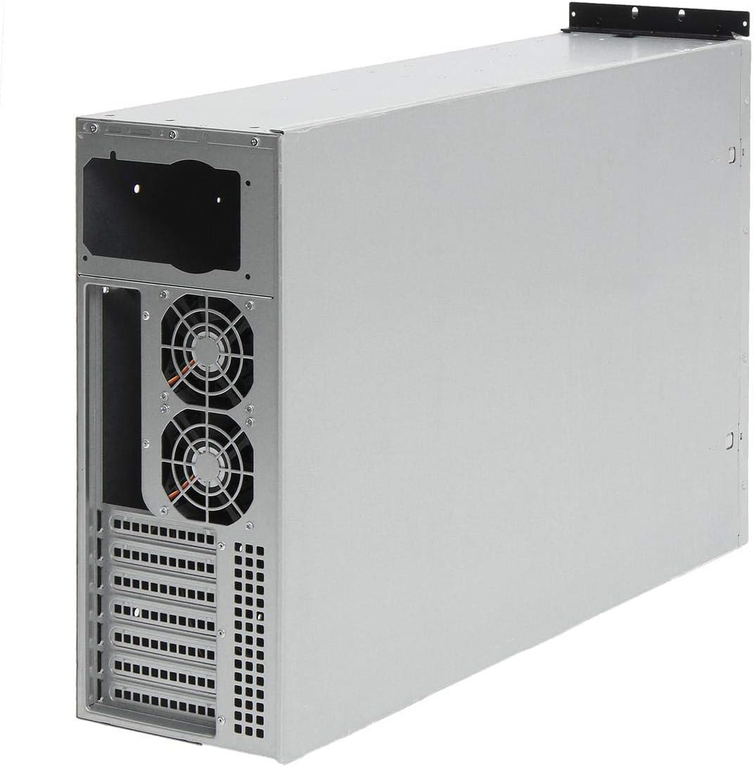Nuokix 4U Crpto Coin Open Air Mining Frame Rig Graphics Case for 6 GPU ETH BTC 5 Fan Scientific Experiment Module Scanning