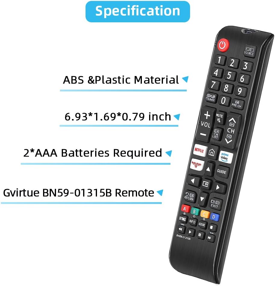 Unocar Smart Remote For Samsung 4k Uhd Hdr Crystal Qled Smart Tv Samsung Ue Quantum Series Tvs And Samsung Smart Remote With Netflix Rakuten Prime Video Bn59 b Remote Controls Electronics Photo