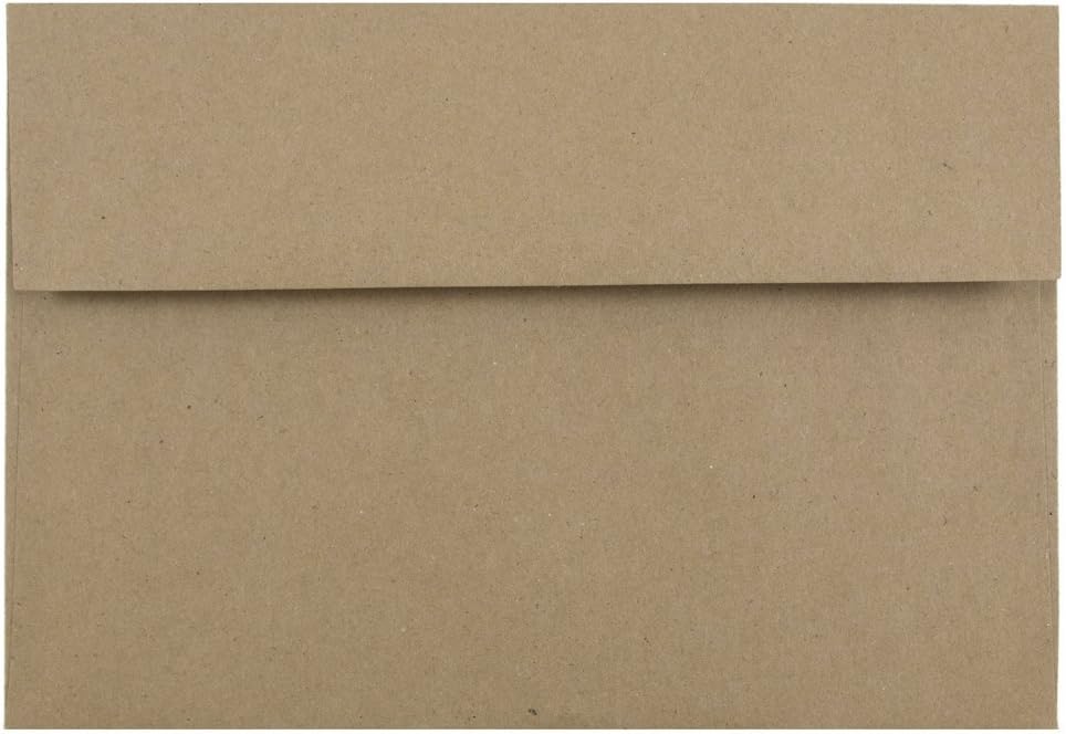 JAM PAPER A10 Premium Invitation Envelopes - 6 x 9 1/2 - Brown Kraft Paper Bag - 50/Pack