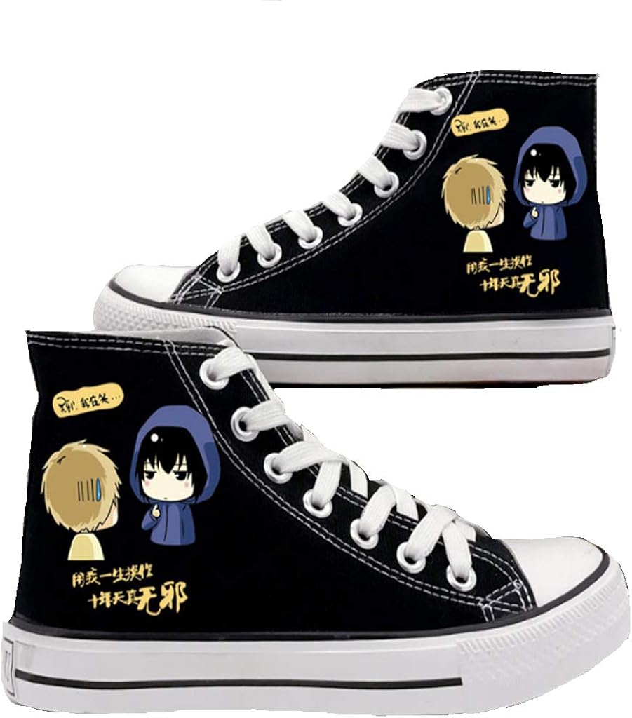 Amazon Com Dunhao Cos Anime Tokyo Ghoul Cosplay Shoes Canvas Shoes Plimsolls Sneakers For Men And Women Clothing