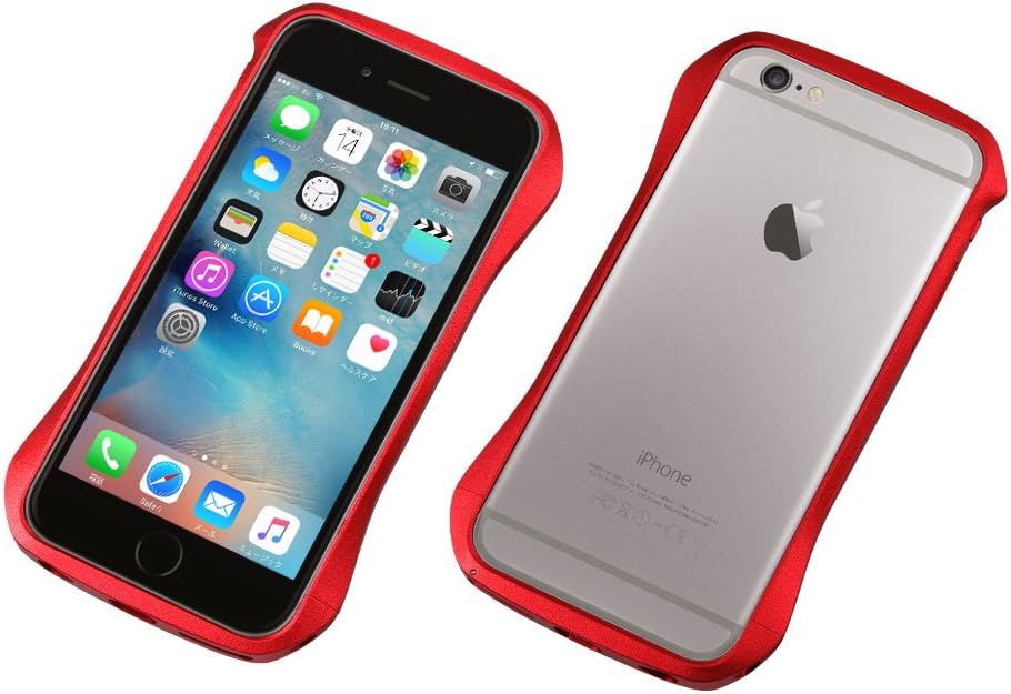iPhone 6 Cover,Deff Cleave Aluminum Sleek Colorful Clear Shell Bumper Defender Case for iPhone 6s /6 (Red)