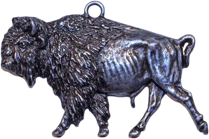 Eric Thorsen Gorgeous Bison Buffalo Christmas Ornament Medallion Hanging Charm Key Chain Montana USA